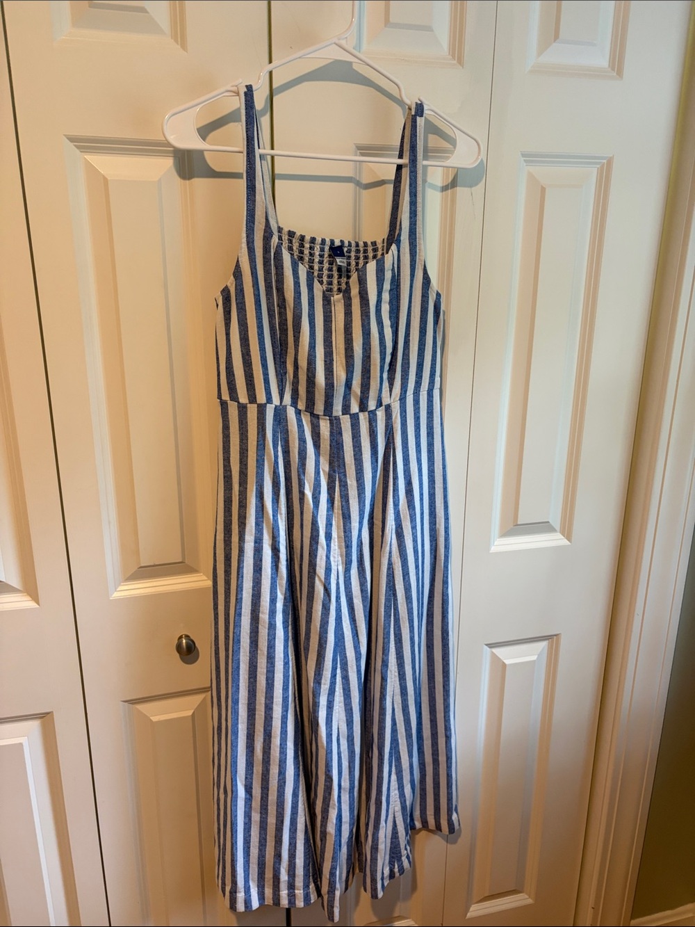 Striped Blue and White Midi Sundress